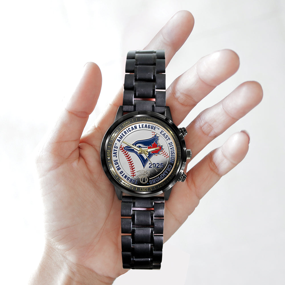 Toronto Blue Jays Black Stainless Steel Watch - TMTHU2201