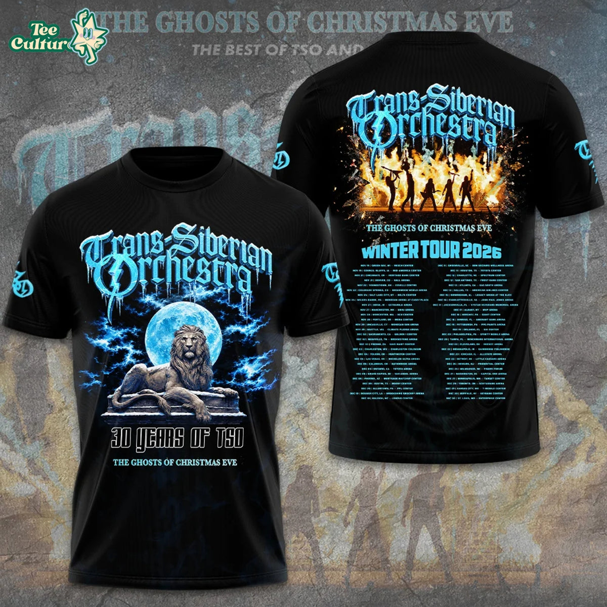 Trans-Siberian Orchestra 30th Anniversary Tour 2026 3D Apparel
