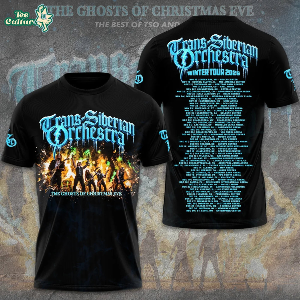 Trans-siberian Orchestra 30th Anniversary Tour 2026 3D Apparel