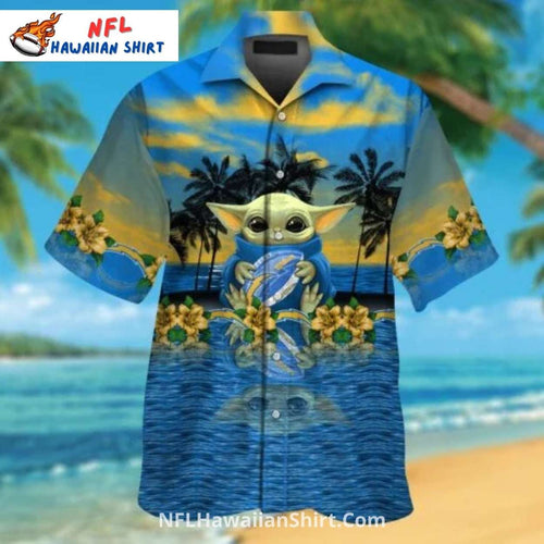 Tropical Baby Alien Chargers NFL Beach Shirt