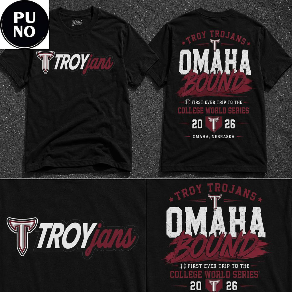 Troy Trojans 2026 NCAA Baseball College World Series Omaha Bound Hoodie T-Shirt