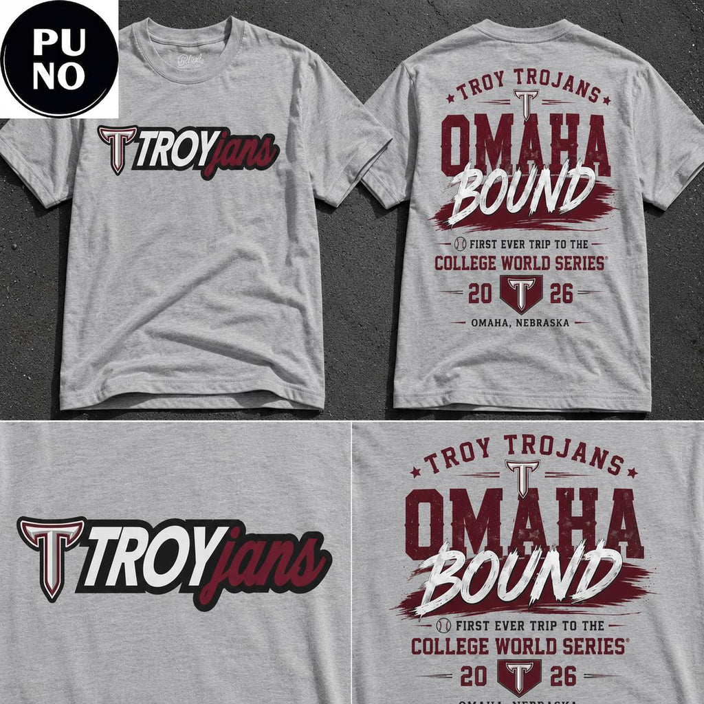 Troy Trojans 2026 NCAA Baseball College World Series Omaha Bound Hoodie T-Shirt