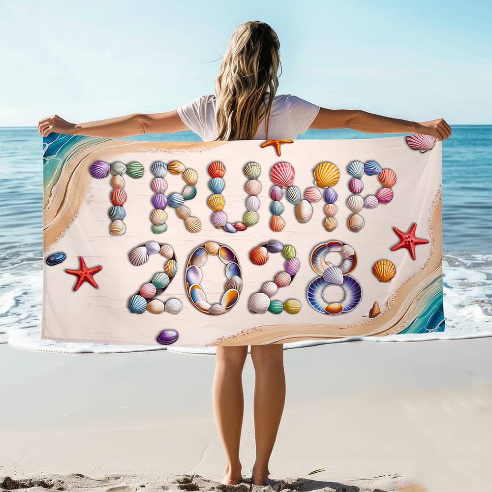 Trump 2028 Seashells Beach Towel