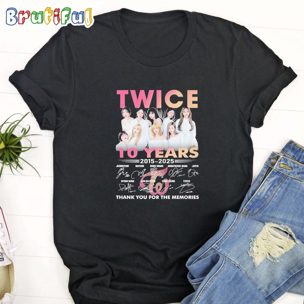Twice 10 Years 2015-2025 Thank You For The Memories T Shirt