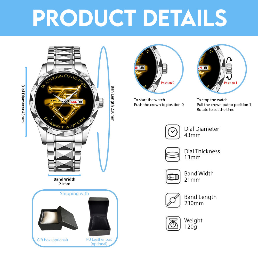 Twisted Sister 50th Anniversary Alloy Luxury Quartz Watch - GNE4919