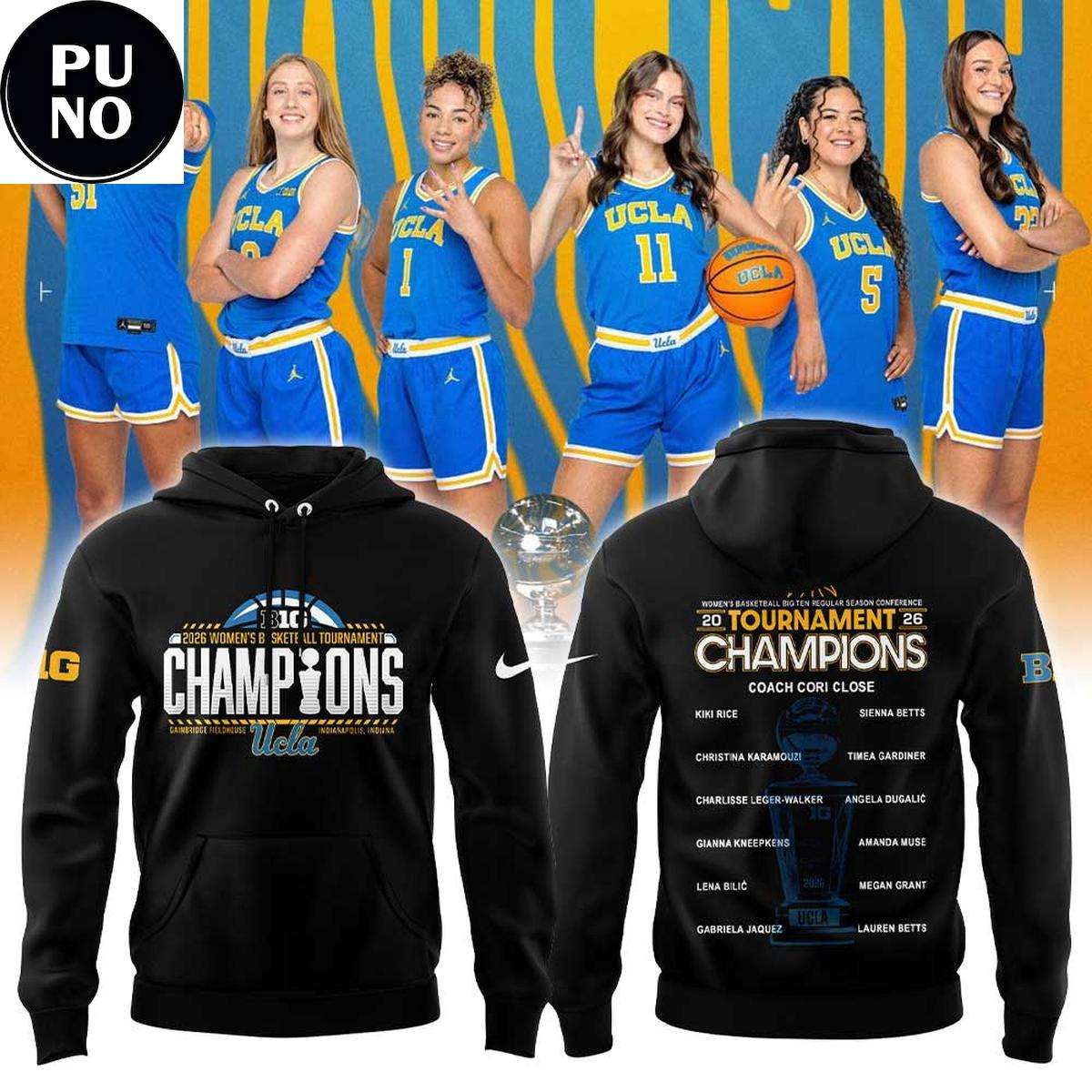 UCLA Women's Basketball Big Ten Regular Season Conference Championship 2026 Hoodie T-Shirt