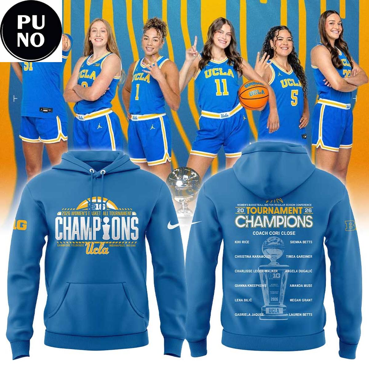 UCLA Women's Basketball Big Ten Regular Season Conference Championship 2026 Hoodie T-Shirt