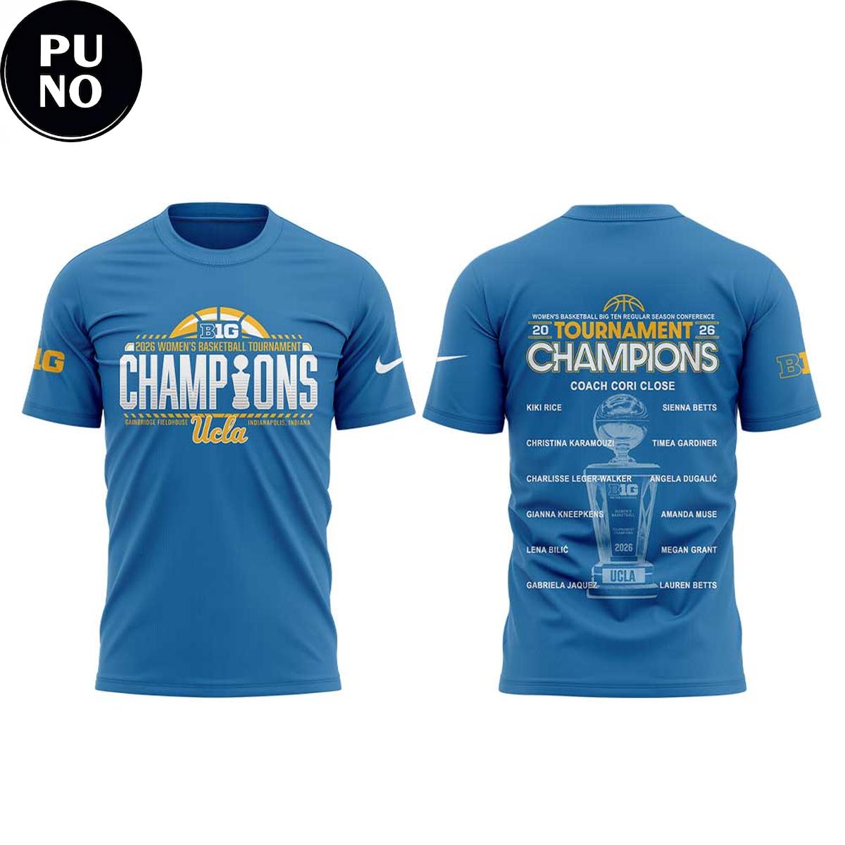 UCLA Women's Basketball Big Ten Regular Season Conference Championship 2026 Hoodie T-Shirt