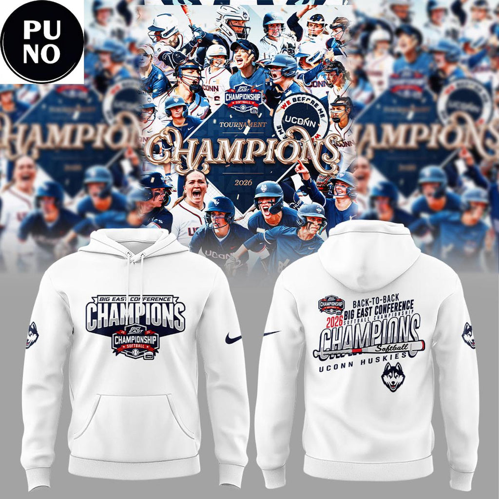 UConn Huskies 2026 Big East Conference Softball Champions Hoodie T-Shirt
