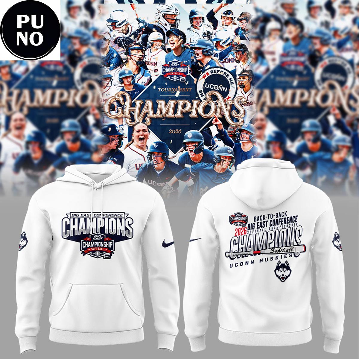 UConn Huskies 2026 Big East Conference Softball Champions Hoodie T-Shirt