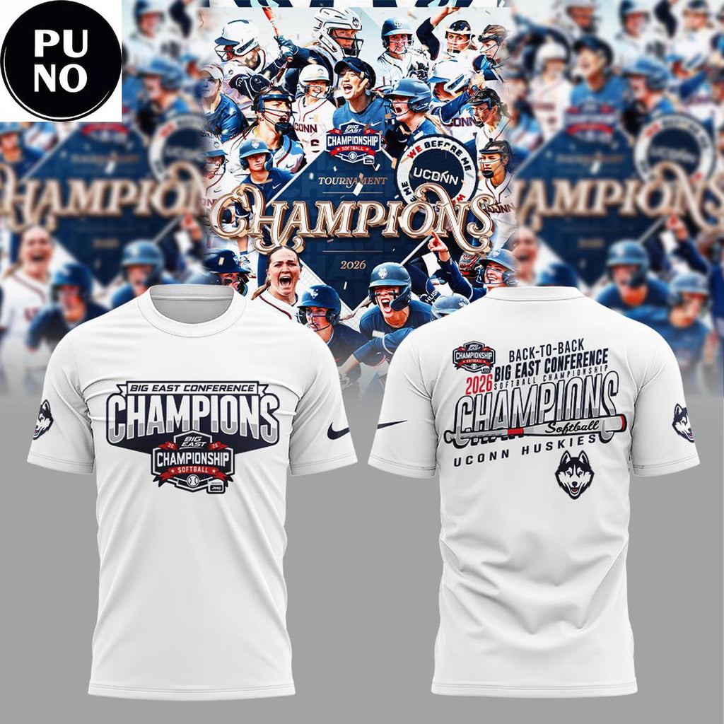 UConn Huskies 2026 Big East Conference Softball Champions Hoodie T-Shirt