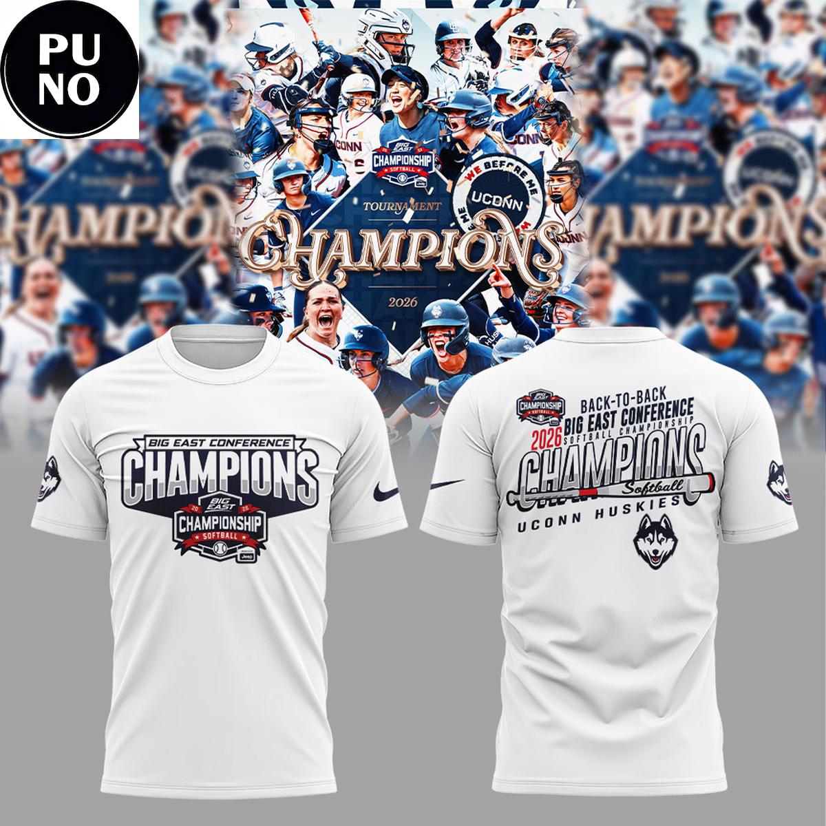 UConn Huskies 2026 Big East Conference Softball Champions Hoodie T-Shirt