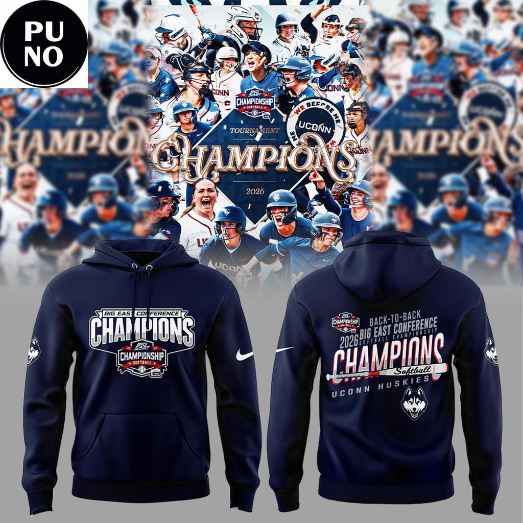 UConn Huskies 2026 Big East Conference Softball Champions Hoodie T-Shirt