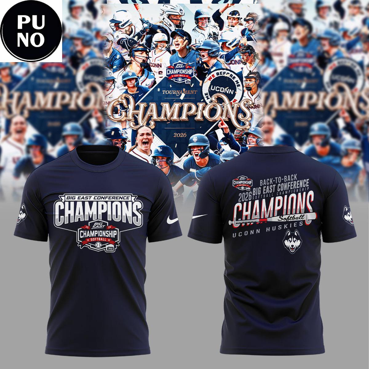 UConn Huskies 2026 Big East Conference Softball Champions Hoodie T-Shirt
