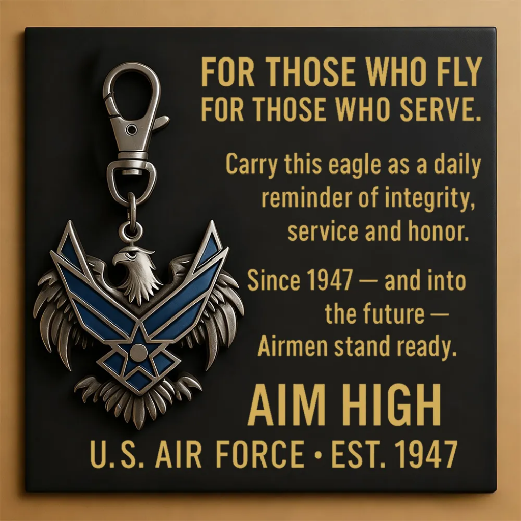 US Air Force Eagle Crest Keychain