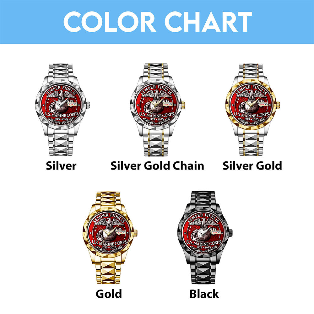 US Marine Corps 2025 Alloy Luxury Quartz Watch - MAITM12730