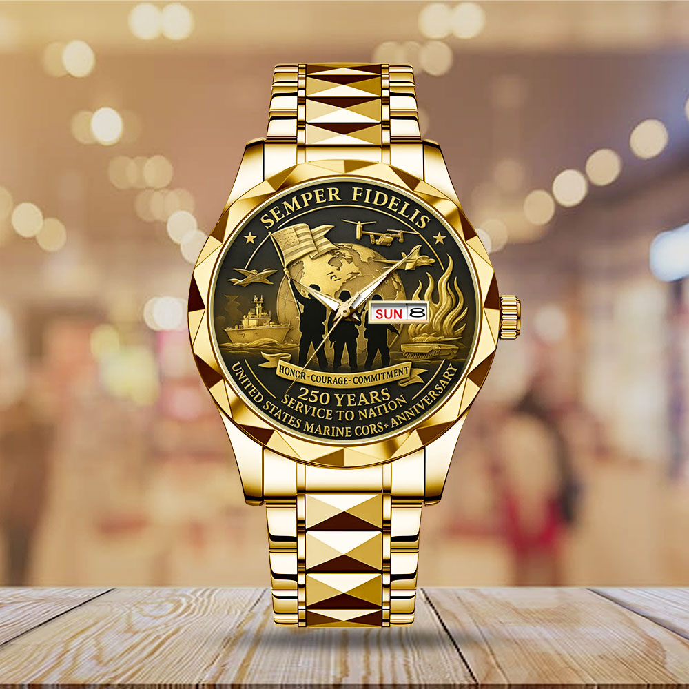 US Marine Corps 250 Years Alloy Luxury Quartz Watch - MAITM13538