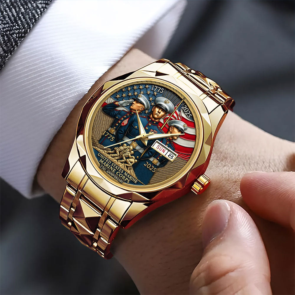 US Marine Corps 250th Anniversary Alloy Luxury Quartz Watch - MAITM13195