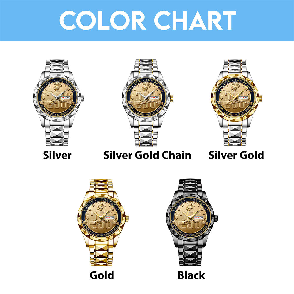 US Marine Corps Alloy Luxury Quartz Watch - MAITM 12146