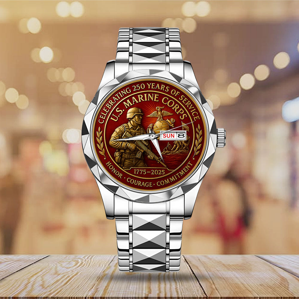 US Marine Corps Alloy Luxury Quartz Watch - MAITM 12531