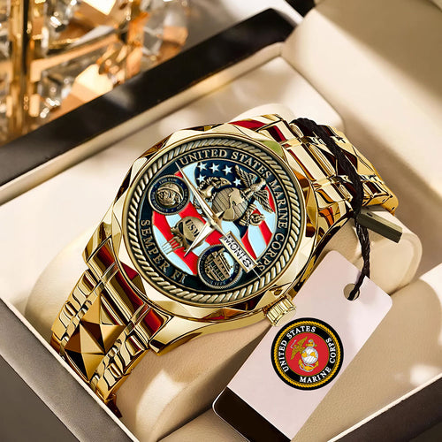 US Marine Corps Alloy Luxury Quartz Watch - MAITM12594