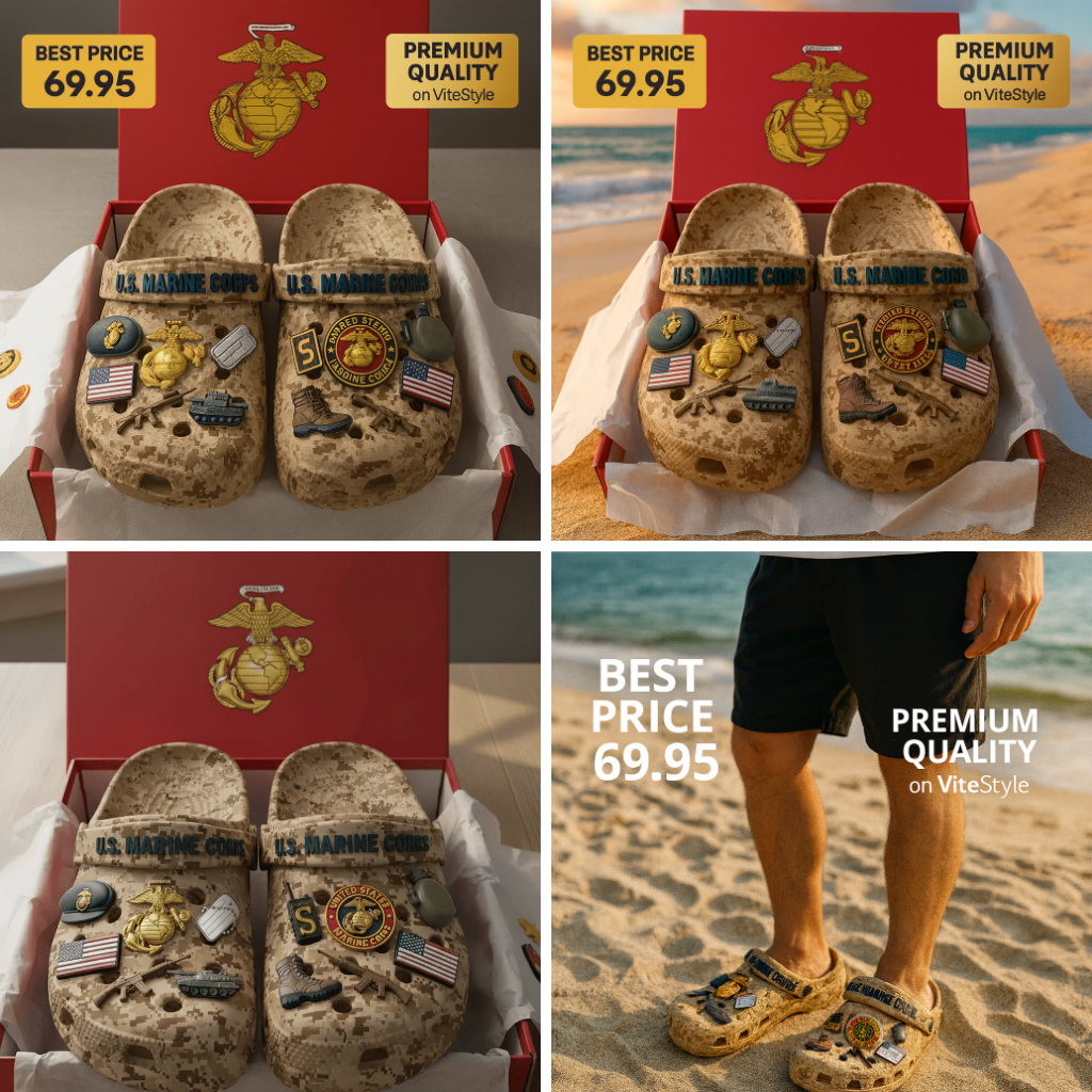 US Marine Corps Croc Charms