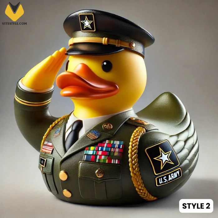 US Military 250th Anniversary Rubber Duck Ornament