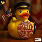 US Military 250th Anniversary Rubber Duck Ornament
