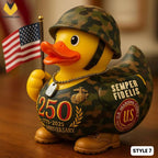 US Military 250th Anniversary Rubber Duck Ornament