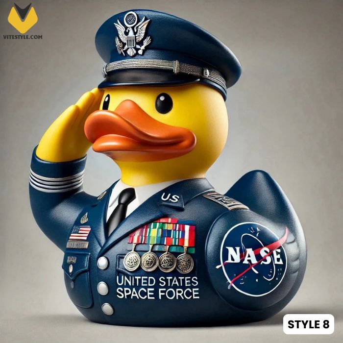US Military 250th Anniversary Rubber Duck Ornament