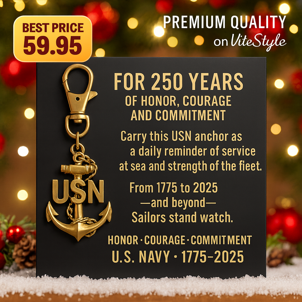 US Navy 250 years Commemorative Anchor Keychain