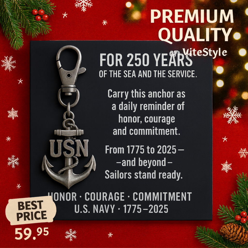 US Navy 250 years Commemorative Anchor Keychain
