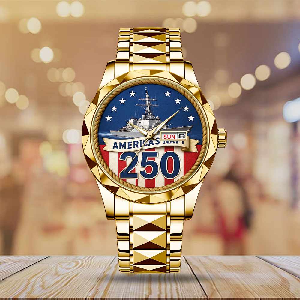 US Navy 250th Anniversary Alloy Luxury Quartz Watch - MAITM13378