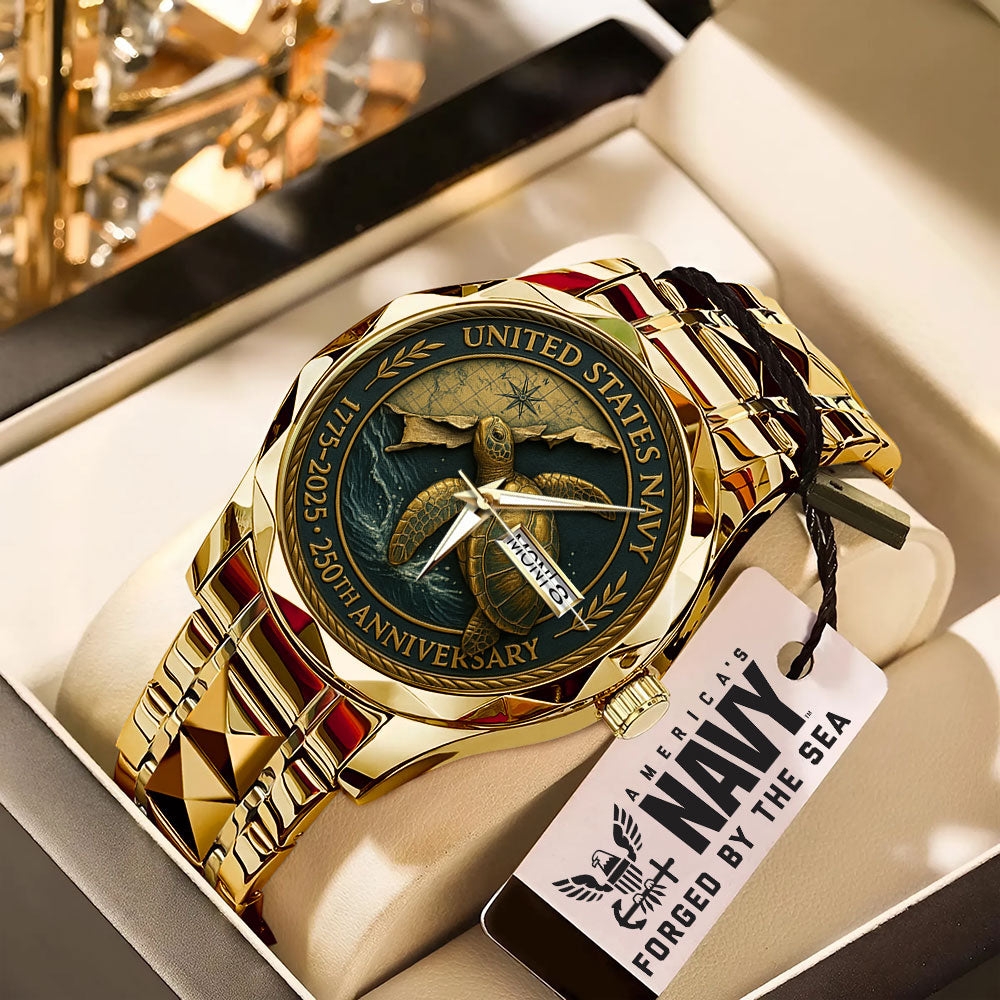 US Navy 250th Anniversary Alloy Luxury Quartz Watch - MAITM13193