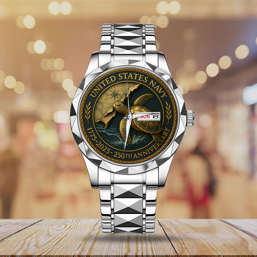 US Navy 250th Anniversary Alloy Luxury Quartz Watch - MAITM13193
