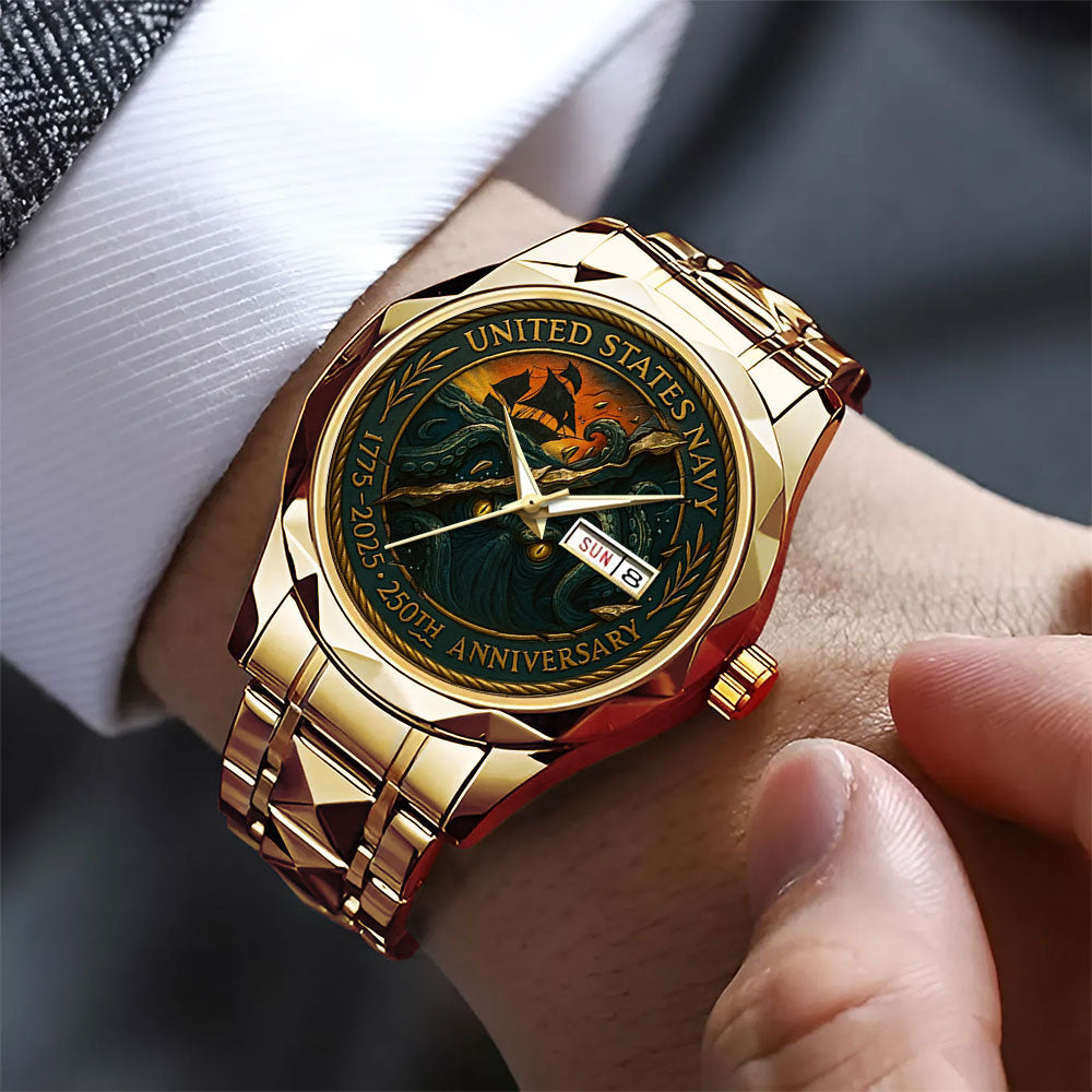 US Navy 250th Anniversary Alloy Luxury Quartz Watch - MAITM13194