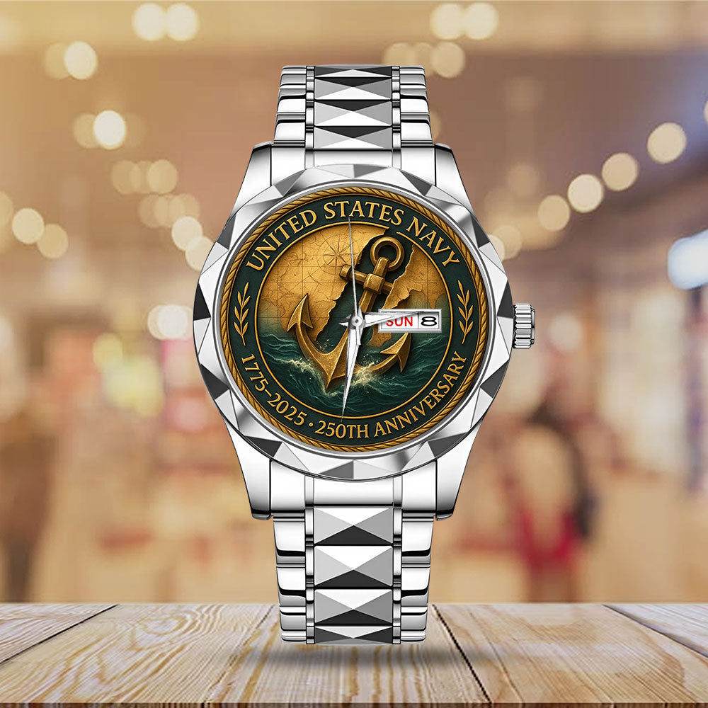 US Navy 250th Anniversary Alloy Luxury Quartz Watch - MAITM13275