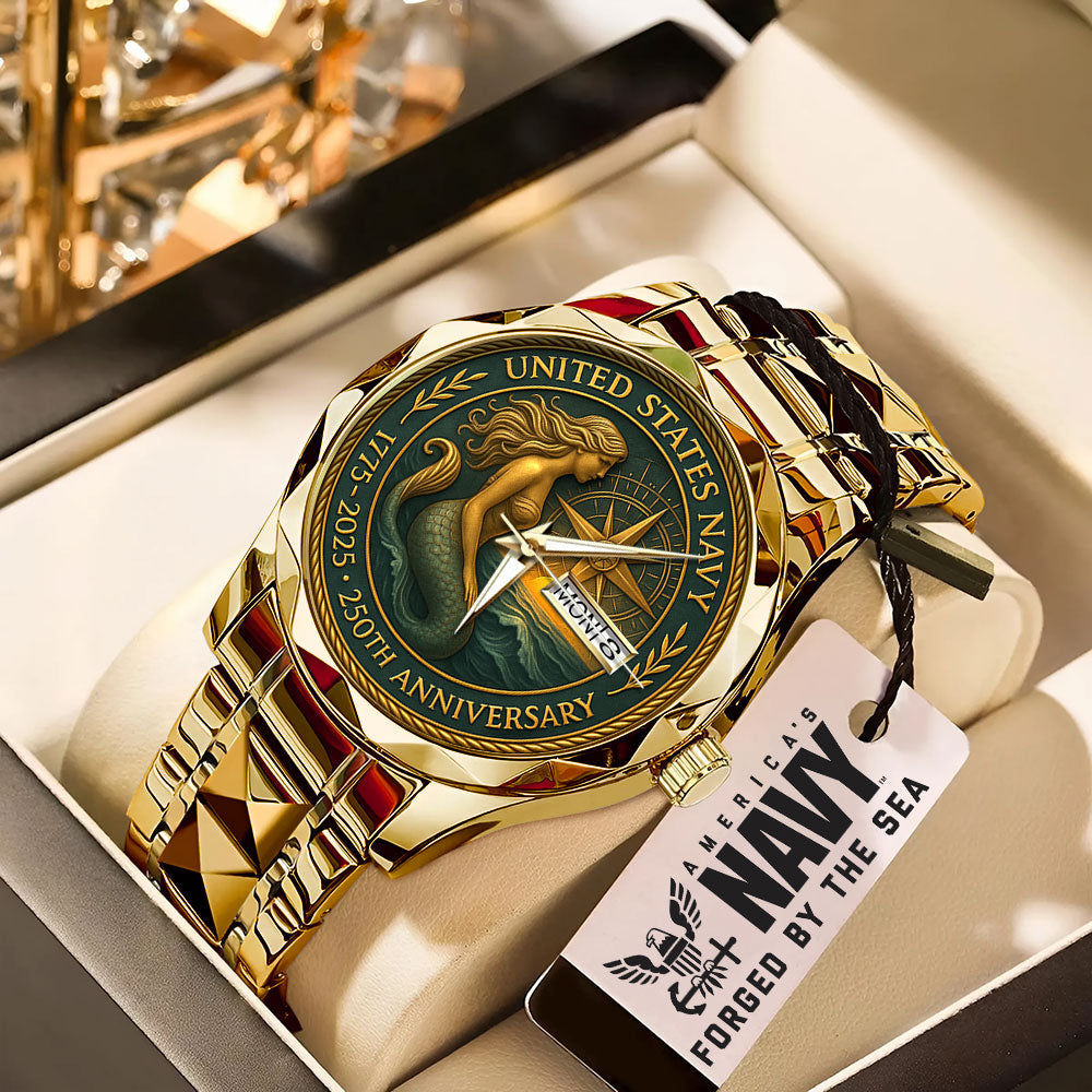 US Navy 250th Anniversary Alloy Luxury Quartz Watch - MAITM13276