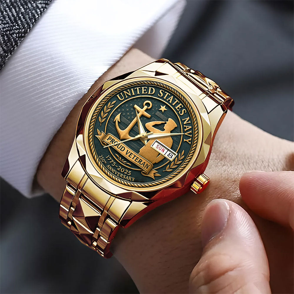 US Navy 250th Anniversary Alloy Luxury Quartz Watch - MAITM13363