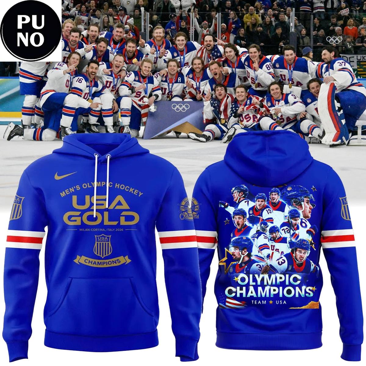 USA 2026 Olympic Golden Men Team Champions Hockey Hoodie T-Shirt