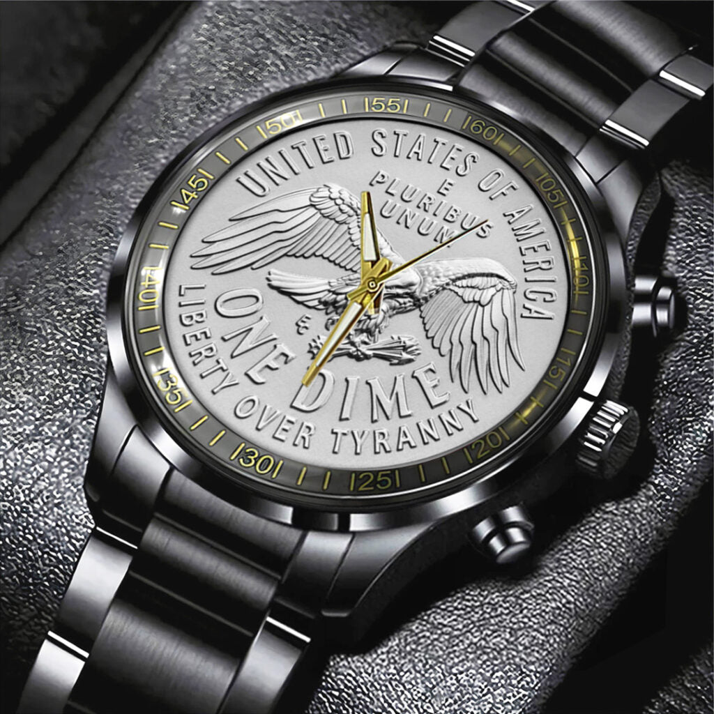 America250 Black Stainless Steel Watch - TANTN21685
