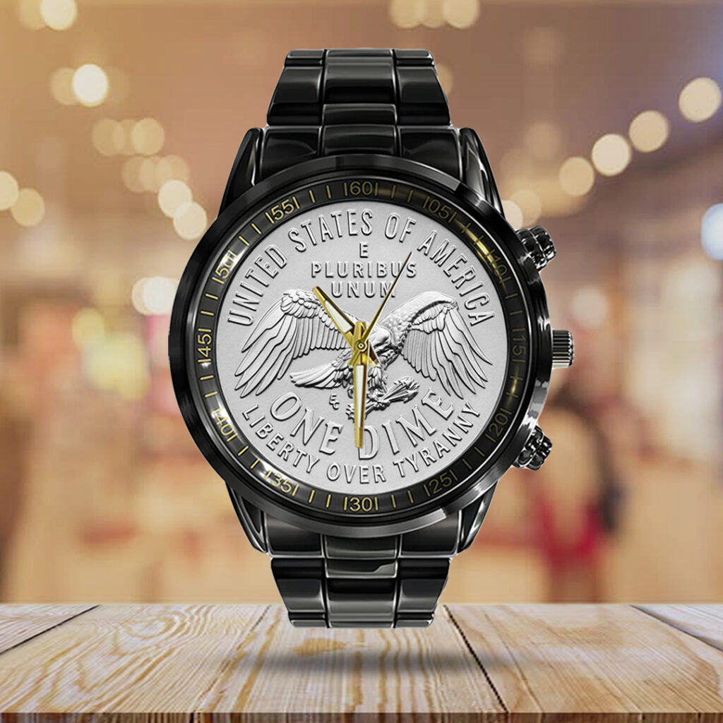 America250 Black Stainless Steel Watch - TANTN21685