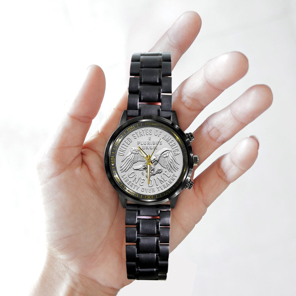 America250 Black Stainless Steel Watch - TANTN21685