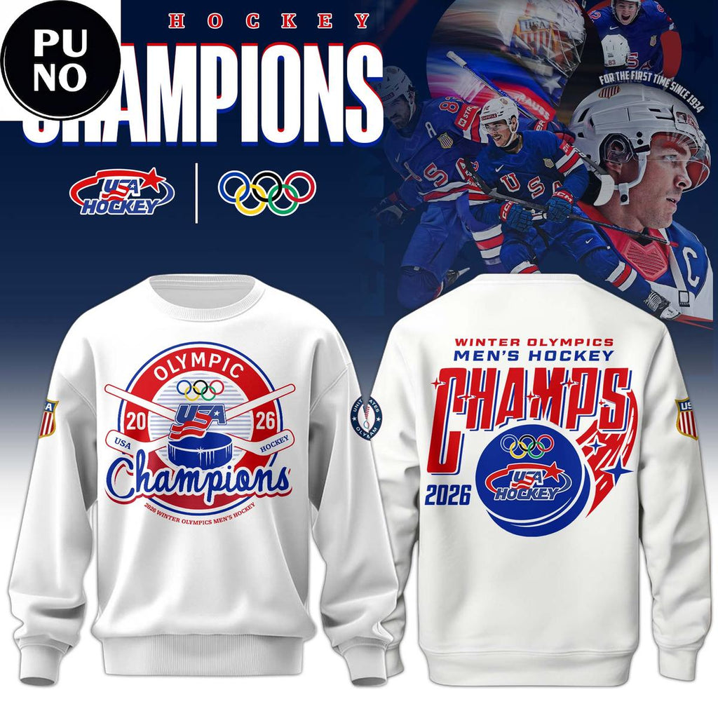 USA Hockey Men Olympic Champions 2026 Hoodie T-Shirt