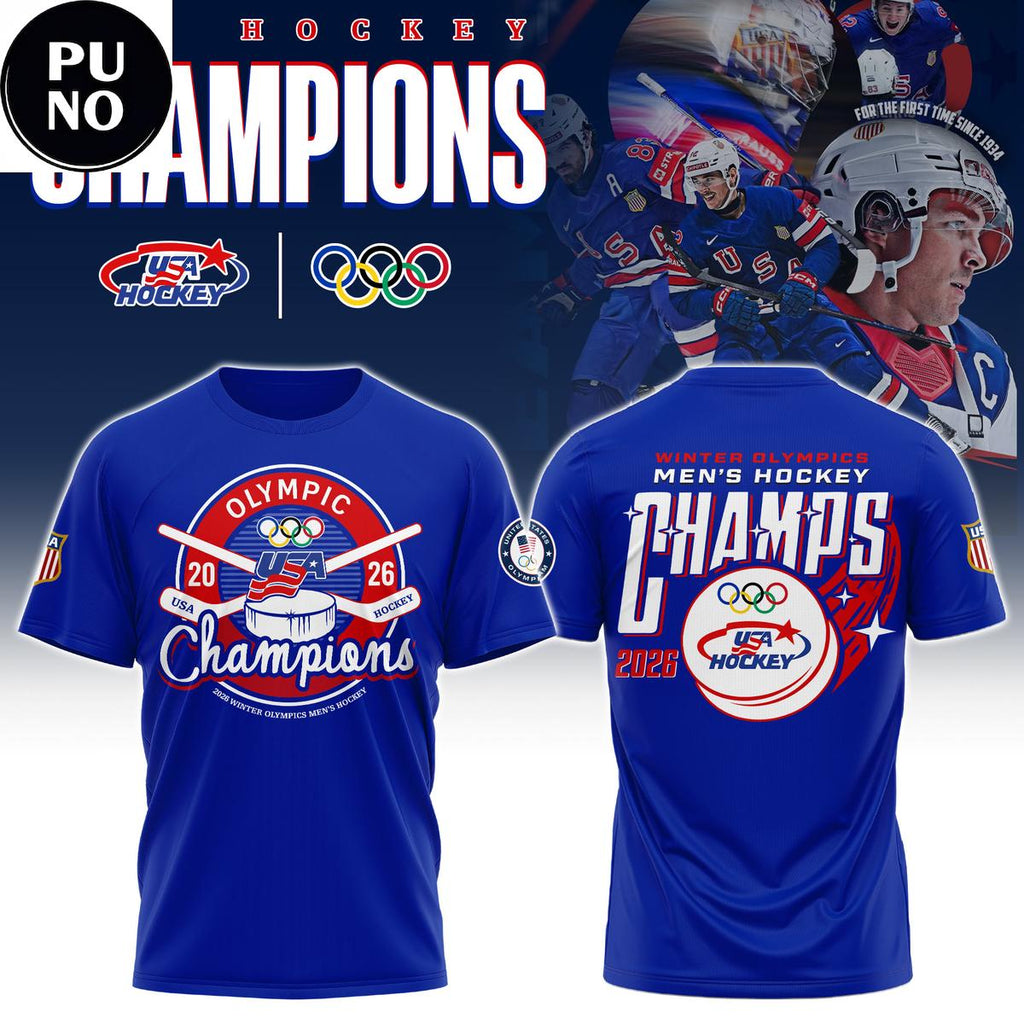 USA Hockey Men Olympic Champions 2026 Hoodie T-Shirt
