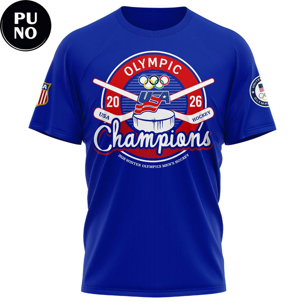 USA Hockey Men Olympic Champions 2026 Hoodie T-Shirt