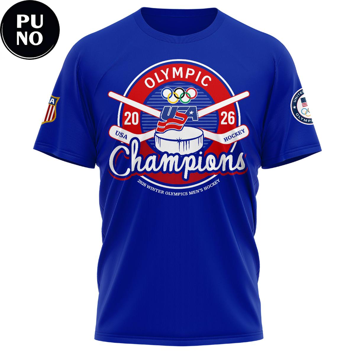 USA Hockey Men Olympic Champions 2026 Hoodie T-Shirt