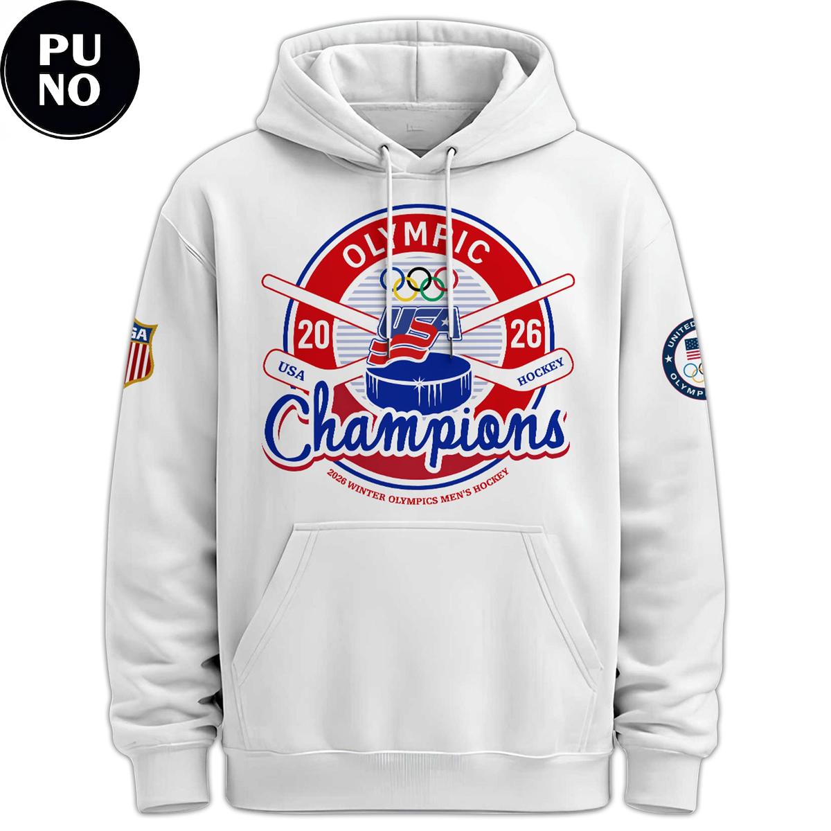 USA Hockey Men Olympic Champions 2026 Hoodie T-Shirt