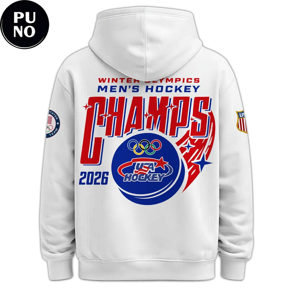 USA Hockey Men Olympic Champions 2026 Hoodie T-Shirt