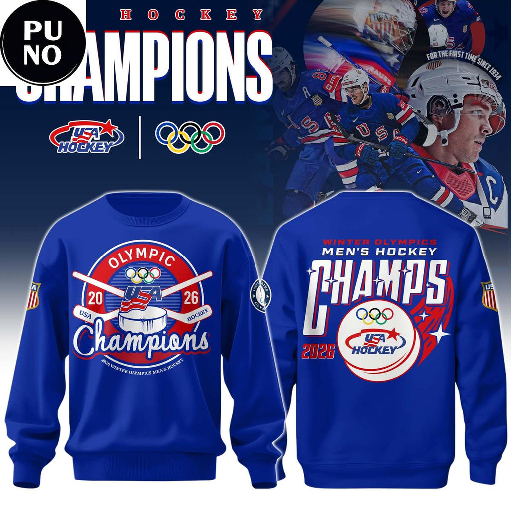 USA Hockey Men Olympic Champions 2026 Hoodie T-Shirt